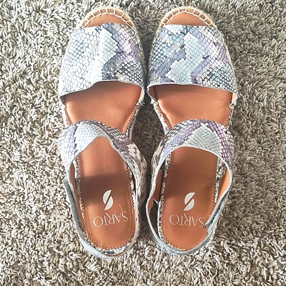 Franco SARTO snake skin ankle sandal 8M - Picture 3 of 7